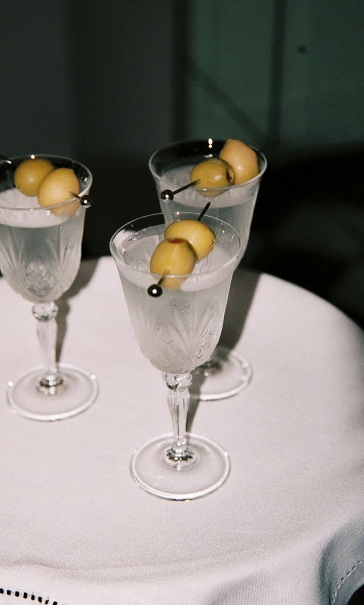 Elegant stemmed glasses