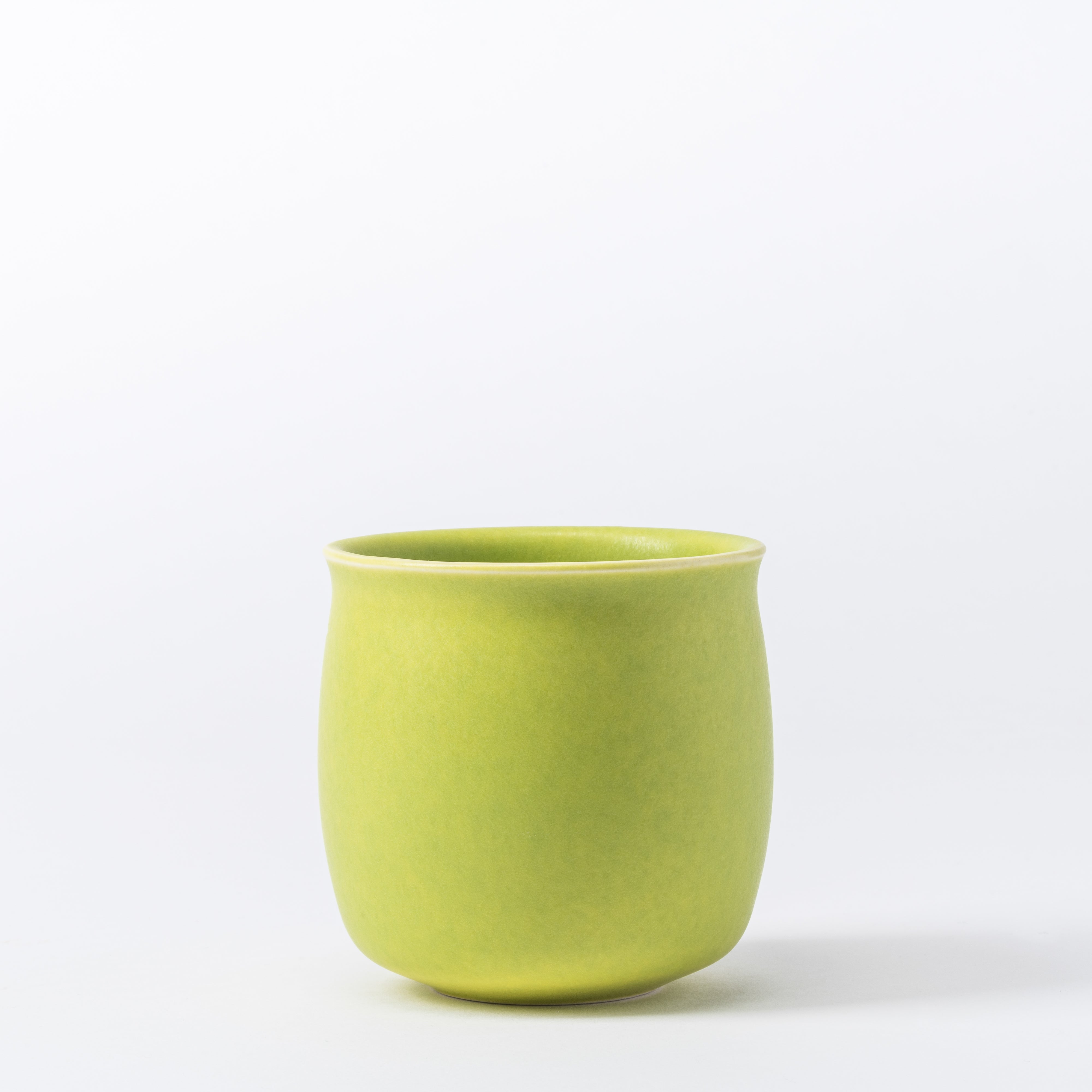 Set of 2 Medium Spring Apple Cups - Rounded Ceramic Tumblers